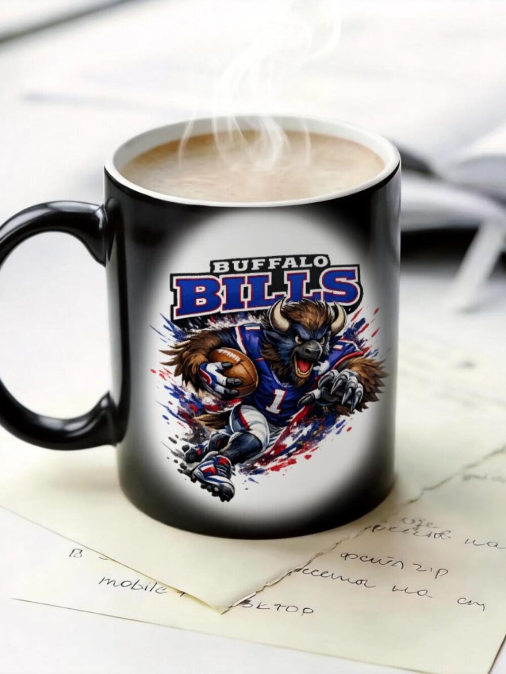 Buffalo Bills Matte Heat Changing Mug NFL Fan Cup 11oz
